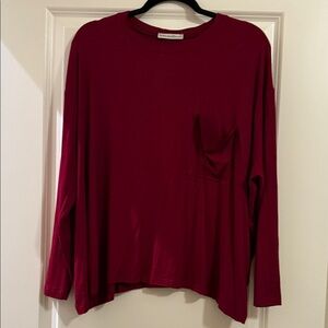 Zenana Outfitters Deep Red Long Sleeve Top
